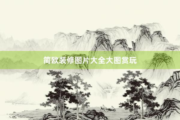 简欧装修图片大全大图赏玩