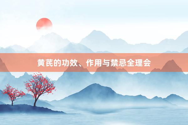 黄芪的功效、作用与禁忌全理会