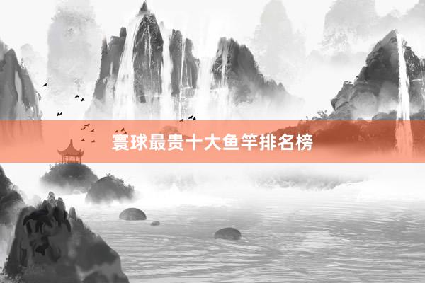 寰球最贵十大鱼竿排名榜